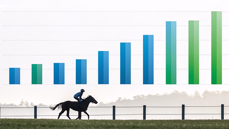 東京競馬場の距離別血統適性データグラフのイメージ画像