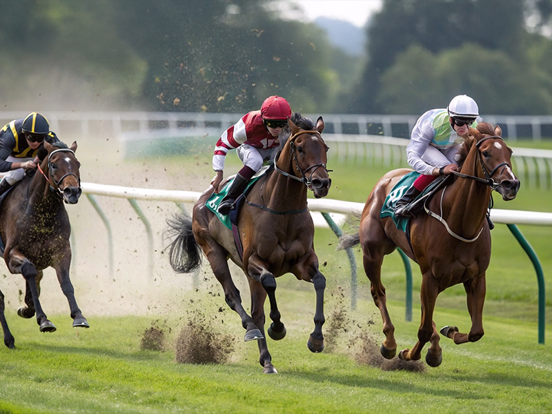 菊花賞注目馬のレース風景・京都競馬場芝3000mコース