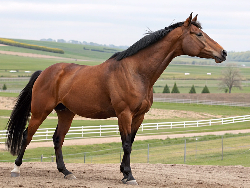 競走馬の立ち姿のイメージ画像