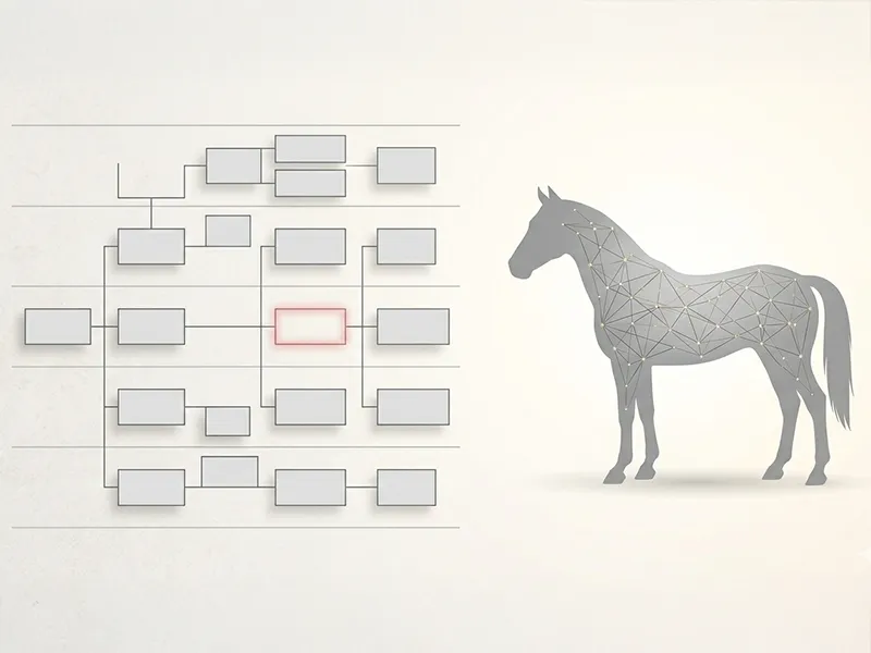  競馬の血統図をイメージした図解